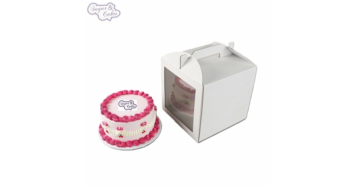 LA BOÎTE À GÂTEAUX Boîte gâteau carton blanc 6,5''x6,5''x3,5'' x250 - Boîte à